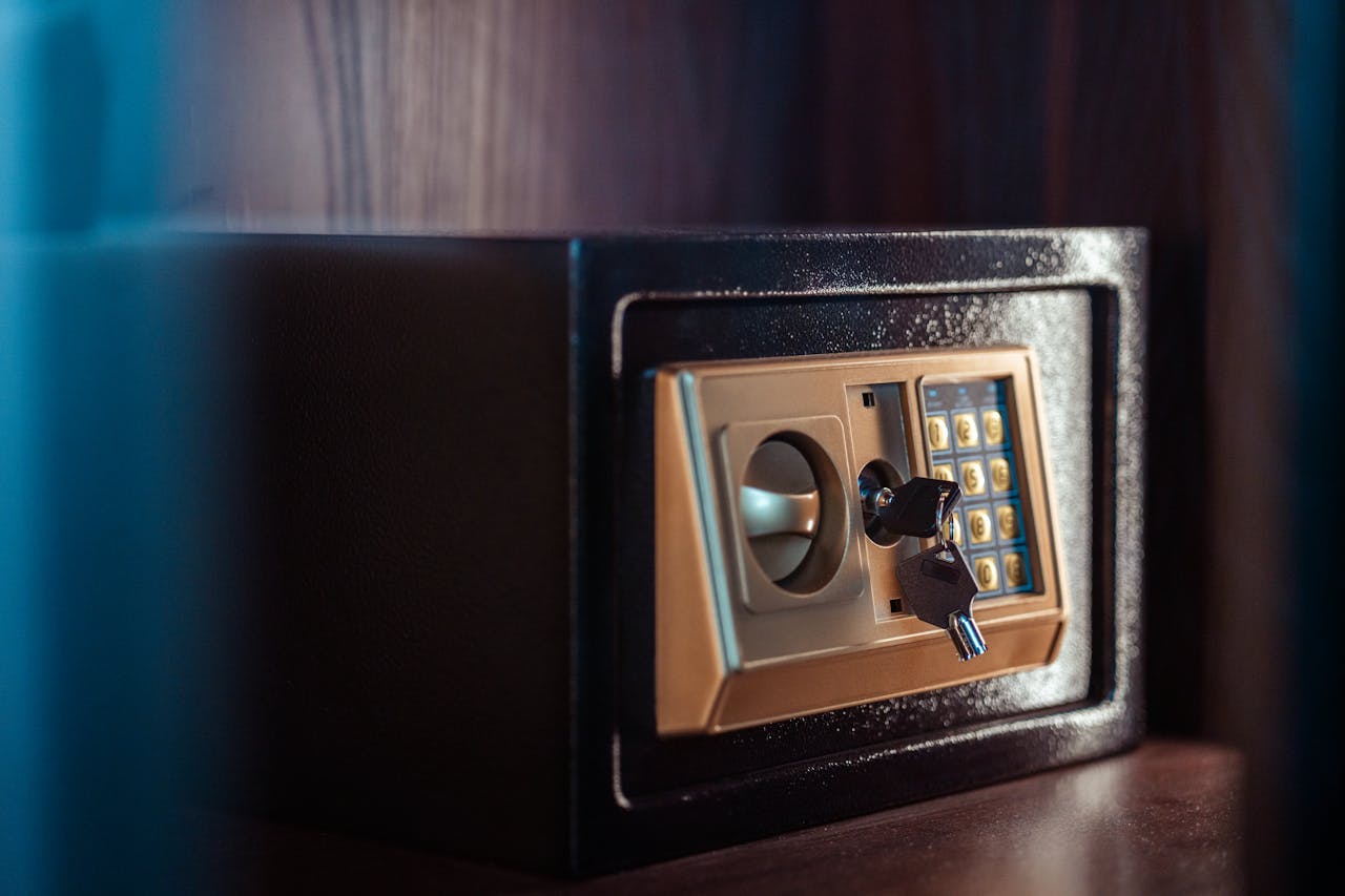 Crafting Captivating Headlines: Your awesome post title goes here Close-up image of an electronic safe with a key in Baghdad, Iraq.